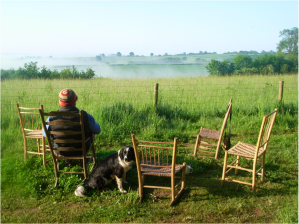 A misty September morning on the Brookhouse Wood 'Verandah'