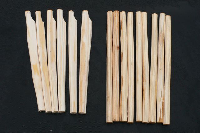 Rungs and rails after shaving