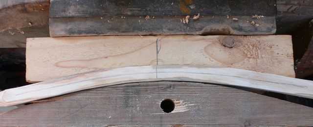 a cross rail in a softwood jig