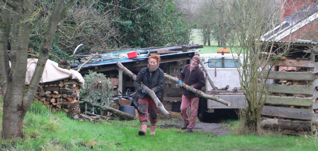 Aly delivering the poles