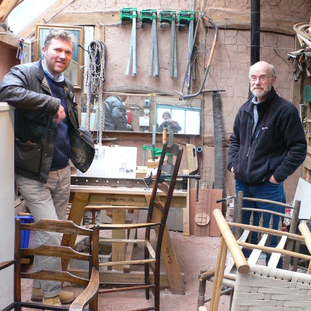 Terry, Richard and a collection of chairs
