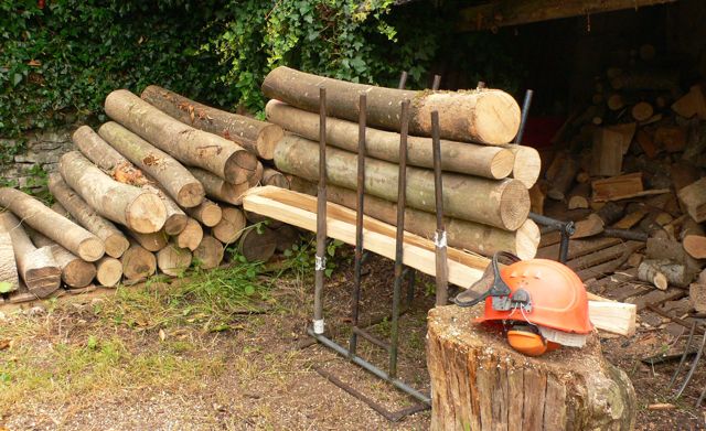 Logs ready for firewood